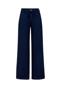 PADDOCK'S® - Leichte Relaxed Fit Hose aus Baumwoll-Leinen Gewebe MARLENE - navy