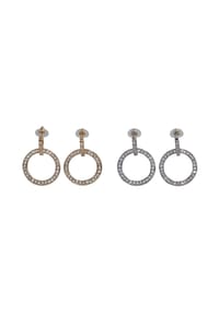 Steuer Modeschmuck - Ohrstecker Metall Glasstein - mehrfarbig