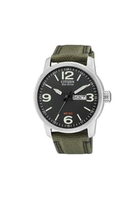 CITIZEN® LEATHER - Herren Armbanduhr "Sport BM8470-11EE" - GRÜN