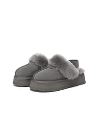 EVERAU® - Damen Plateau-Hausschuhe Wagtail - BLACK