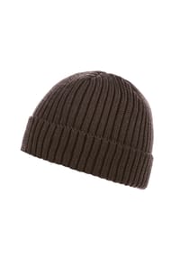 CAPO - Woll-Mütze, gerippt Strick, Fleecefutter - anthracite