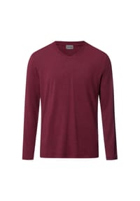 HANRO - V-Shirt Casuals - carbernet melange