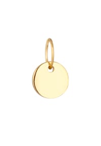 elli. PREMIUM - Anhänger Plättchen Rund 585 Gelbgold - Gold