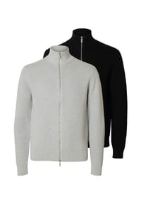 SELECTED - Strickjacke 2er Pack Dane - Schwarz