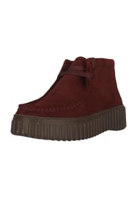 CLARKS® - Schnürboots Torhill Moss mit profilierter Laufsohle - 4011D Burgundy Suede