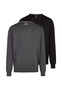 redmond - Pullover 2er Pack Basic - Schwarz