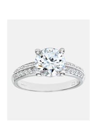 Diamant L'eternel - Ring, mit Zirkonia, 375 Weißgold - white gold