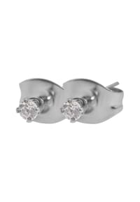 Adelia's Modern Essentials - Ohrringe – Ohrstecker aus Edelstahl mit Zirkonia - silber