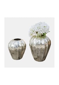 LOBERON - Vase 2er Set Lévronne silber - silber