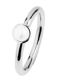 ERNSTES DESIGN - Damen Ring, Edelstahl mit Süßwasser-Zuchtperle - SILBER
