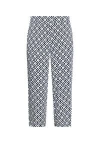 BETTY BARCLAY - Marlene-Hose mit elastischem Bund - Blau/Weiß