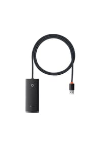 COFI - Baseus Lite Series HUB Adapter USB-A auf 4xUSB-A 3.0 5Gb/s schwarz - Schwarz 10 × 3 × 1 cm