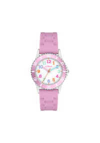 s.Oliver - Armbanduhr sportlich mit bunten Zahlen - rosa