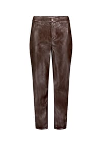 CARTOON - Kunstleder-Hose mit Taschen - Deep Cognac