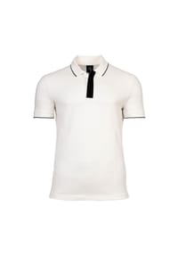 ARMANI EXCHANGE - Herren Poloshirt – Verdeckte Knopfleiste, Baumwolle, Kontraststreifen - Dunkelblau
