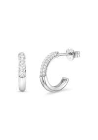TOM TAILOR - Creolen für Damen, Silber 925, Zirkonia - Silber