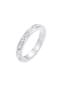 elli. PREMIUM - Ring Bandring Geo 925 Silber, Mit Kristallen Von Swarovski® - Gold