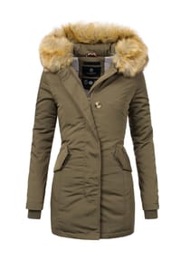 MARIKOO® - Wintermantel Karmaa - Anthracite with black fur