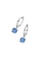 SMART JEWEL® Klappcreolen lila Zirkonia o. synth. Korund blau o. fuchsia, Silber 925 Bild 1