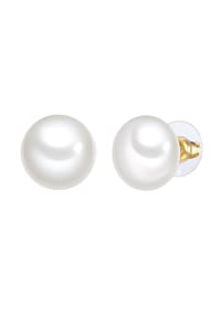 YOKOAMii - Damen Ohrringe aus Metall-Legierung in Gelbgold mit Perle (synth.) - gelbgold