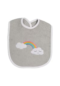Smithy - Lätzchen Wolkenweich Regenbogen grau - grau