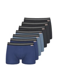 nur die - Boxer Cotton Stretch - black/grey/red