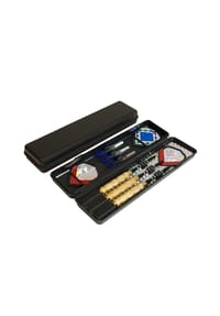 COFI - Dartpfeile Set 20 Gramm 15-teilig inkl. Zubehör und Aufbewahrungsbox - Gold 19x10x1 cm