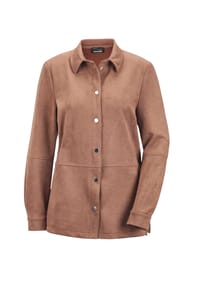 GOLDNER - Kurzgröße:  Velourslederhemd - camel