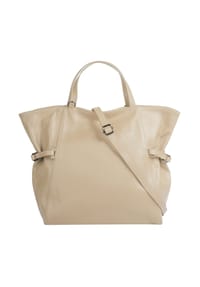 Samantha Look - Shopper Echt Leder, Made In Italy - beige