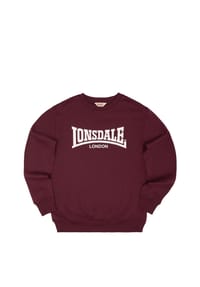 LONSDALE™ - Herren Rundhals Sweatshirt normale Passform WELHAM - Black/White