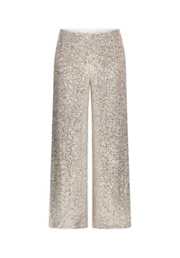 BETTY & CO - Schlupfhose mit Pailletten - Cream/Silver