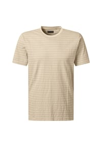 pierre cardin - T-Shirt mit Rundhalsausschnitt - Brown Rice