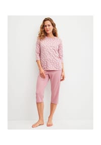 CALIDA - Cotton Stripes Schlafanzug, Single-Jersey, 3/4-Länge, für Damen - 234 SUGAR MELON
