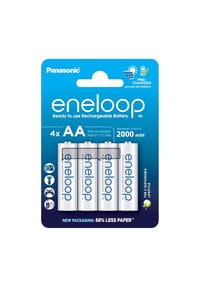 COFI - Eneloop NiMH AA Akkus 4 Stk. – 2000 mAh, wiederaufladbare Batterien - 