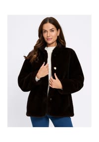 heine - Pelzimitat-Jacke - schoko