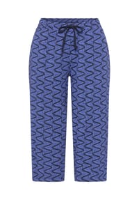 vivance dreams - Pyjama-Caprihose Dreams of Nature, Baumwolle, für Damen - 24251 BLUE AOP