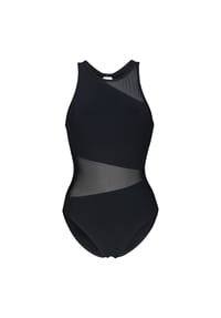 arena - Badeanzug, Rundhals, für Damen - 500 BLACK