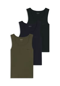 BOSS - Unterhemd Rib Classic, 3er-Pack, für Herren - 001 BLACK