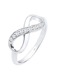 elli. - Ring Infinity Zirkonia Eye Catcher 925 Sterling Silber - Gold