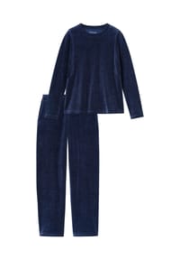 SCHIESSER - Loungeanzug Casual Velour - deep sea blue
