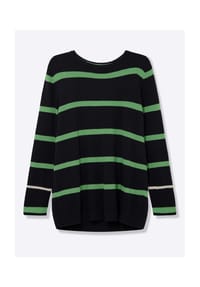 sheego - Pullover - tiefblau-apfel-geringelt