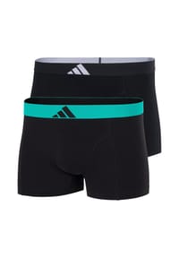 adidas - Pants Active Flex Cotton, 2er-Pack, Gummibund, für Herren - Schwarz / grün