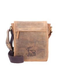GREEN BURRY Vintage Original - Vintage Umhängetasche Leder 20 cm - brown