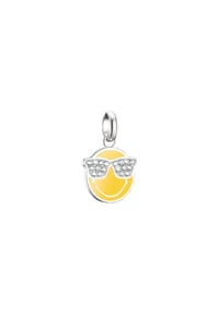Thomas Sabo - SMILEYWORLD® Sunglasses Charm-Anhänger Connect - silberfarben, gelb, weiß