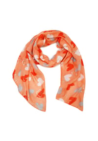 HARPA - Schal URA mit schönem Herzen-Print - shades of orange-gold
