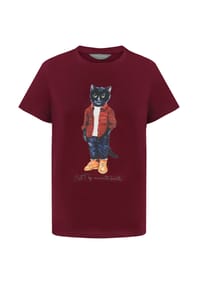 CAT by manii'ta lacitta - Rotes T-Shirt mit Katzenmotiv - rot