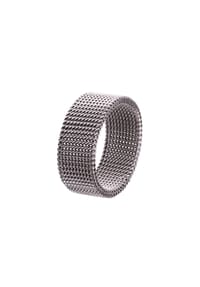 heideman - elastischer Mesh-Ring Alexa silberfarben poliert - silberfarben poliert