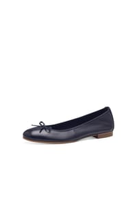 Tamaris - Ballerinas, Leder, Zierschleife, für Damen - 001 BLACK