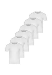 RAGMAN - Unterhemd / Shirt Kurzarm 6er Pack Basic - Schwarz