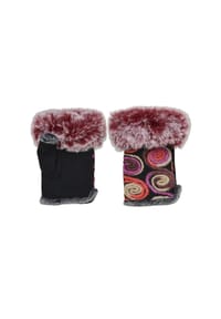 MANGUUN - Fingerlose Handschuhe Ischgl, Plüsch, für Damen - WHIRL CHARCOAL